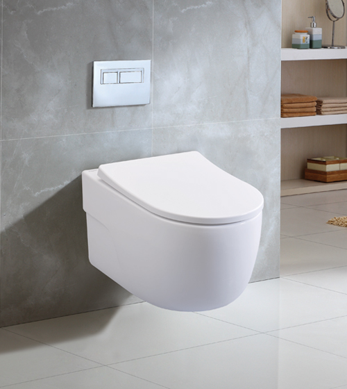 Swirl-Flush' Wall-Hung WC with Slim UF Seat Cover