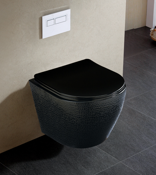 Floor-Mounted Toilet with Slim PP Seat Cover