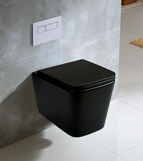 Floor-Mounted Toilet with Slim PP Seat Cover