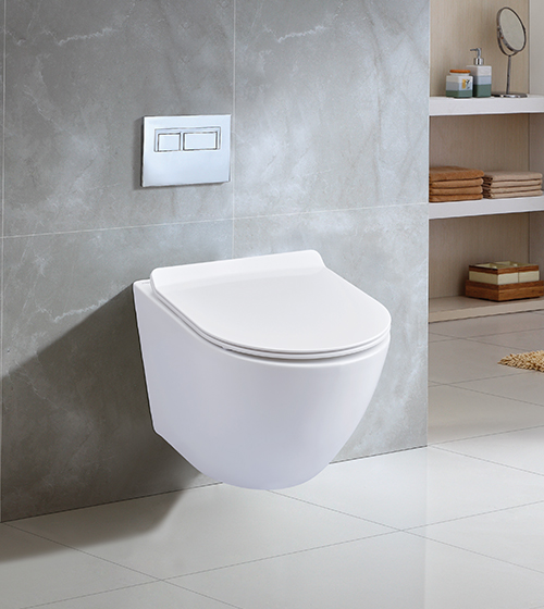 Rimless Wall-Hung Toilet with Slim UF Seat Cover - Aquant