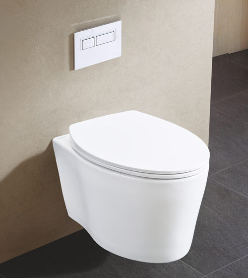 Rimless WC With Slim Uf Seat Cover | Rimless Wall Hung WC - Aquant